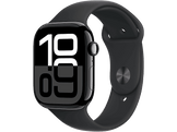 APPLE Watch S10 GPS 46 mm Boîtier Aluminum Jet Black, Bracelet Black Sport S/M (MWWR3QF/A)
