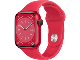 APPLE Watch S8 GPS 41 mm Boîtier Aluminium (PRODUCT)RED, Bracelet Sport (PRODUCT)RED Regular (MNP73NF/A)