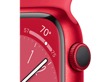 Charger l&#39;image dans la galerie, APPLE Watch S8 GPS 41 mm Boîtier Aluminium (PRODUCT)RED, Bracelet Sport (PRODUCT)RED Regular (MNP73NF/A)

