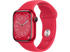 APPLE Watch S8 GPS 41 mm Boîtier Aluminium (PRODUCT)RED, Bracelet Sport (PRODUCT)RED Regular (MNP73NF/A)
