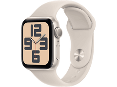 APPLE Watch SE GPS 40 mm Boîtier aluminium Starlight, Bracelet Sport Band Starlight - S/M (MR9U3QF/A)