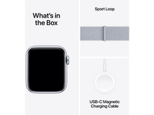 Charger l&#39;image dans la galerie, APPLE Watch SE GPS 40mm Silver Aluminium Case Blue Cloud Sport Loop
