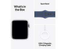 Charger l&#39;image dans la galerie, APPLE Watch SE GPS 40mm Silver Aluminium Case Denim Sport Band M/L
