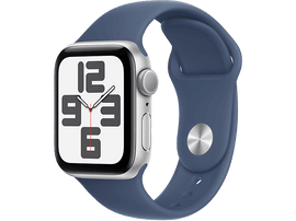 APPLE Watch SE GPS 40mm Silver Aluminium Case Denim Sport Band M/L