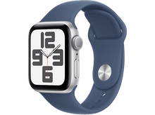 Charger l&#39;image dans la galerie, APPLE Watch SE GPS 40mm Silver Aluminium Case Denim Sport Band M/L
