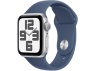 APPLE Watch SE GPS 40mm Silver Aluminium Case Denim Sport Band M/L