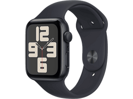 APPLE Watch SE GPS 44 mm Boîtier aluminium Midnight, Bracelet Sport Band Midnight - S/M (MRE73QF/A)