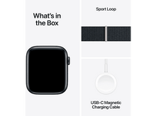 Charger l&#39;image dans la galerie, APPLE Watch SE GPS 44 mm Boîtier aluminium Midnight, Bracelet Sport Loop Midnight (MREA3QF/A) Smartwatch Noir
