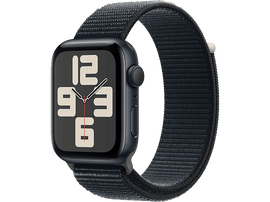 APPLE Watch SE GPS 44 mm Boîtier aluminium Midnight, Bracelet Sport Loop Midnight (MREA3QF/A)