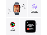 APPLE Watch SE GPS 44 mm Boîtier aluminium Midnight, Bracelet Sport Band Midnight - M/L (MRE93QF/A)