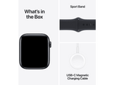 APPLE Watch SE GPS 44 mm Boîtier aluminium Midnight, Bracelet Sport Band Midnight - M/L (MRE93QF/A)