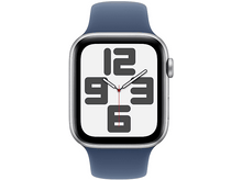 Charger l&#39;image dans la galerie, APPLE Watch SE GPS 44mm Silver Aluminium Case Denim Sport Band S/M
