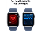 APPLE Watch SE GPS + Cellular 40mm Silver Aluminium Case Denim Sport Band S/M