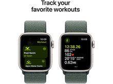 Charger l&#39;image dans la galerie, APPLE Watch SE GPS + Cellular 40mm Starlight Aluminium Case Lake Green Sport Loop
