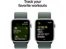 Charger l&#39;image dans la galerie, APPLE Watch SE GPS + Cellular 44mm Starlight Aluminium Case Lake Green Sport Loop
