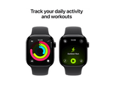 APPLE Watch Series 11 GPS - 42 mm Jet Black Aluminium Case - Black Sport Band S/M