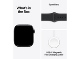 APPLE Watch Series 11 GPS - 42 mm Jet Black Aluminium Case - Black Sport Band S/M