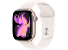 Charger l&#39;image dans la galerie, APPLE Watch Series 11 GPS - 42mm Rose Gold Aluminium Case - Light Blush Sport Band S/M
