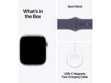 APPLE Watch Series 11 GPS - 42mm Silver Aluminium Case - Purple Fog Sport Band M/L