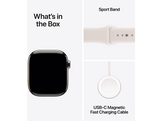 APPLE Watch Series 11 GPS + Cellular - 42mm Gold Titanium Case - Light Blush Sport Band M/L