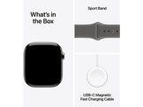 APPLE Watch Series 11 GPS + Cellular - 46mm Natural Titanium Case - Stone Grey Sport Band M/L