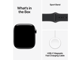 APPLE Watch Series 11 GPS + Cellular - 46mm Slate Titanium Case - Black Sport Band S/M