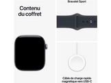 APPLE Watch Series 12 GPS - 42mm - Gris Sidéral Aluminium Case - Bleu Marine Sport Band - S/M