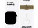 APPLE Watch Series 12 GPS 46mm - Bronze Sombre Aluminium Case - Olive Sport Band - M/L