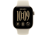 APPLE Watch Series 12 GPS + Cellulaire 42mm - Or Clair Aluminium Case - Sable Sport Band - S/M