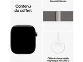 APPLE Watch Series 12 GPS + Cellulaire 46mm - Natural boîtier en titane - Natural Milanese Loop - S/M