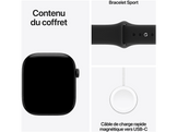 APPLE Watch Series 12 GPS + Cellulaire 46mm - Noir Aluminium Case - Noir Sport Band - S/M