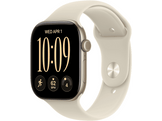 APPLE Watch Series 12 GPS + Cellular 46mm - Or Clair Aluminium Case - Sable Sport Band - M/L