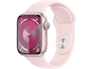 APPLE Watch Series 9 GPS 41mm Boîtier aluminium Light Pink, Bracelet Sport Light Pink - S/M (MR933QF/A)