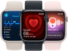 Charger l&#39;image dans la galerie, APPLE Watch Series 9 GPS 41mm Boîtier aluminium Silver, Bracelet Sport Storm Blue - S/M (MR903QF/A)
