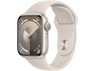 APPLE Watch Series 9 GPS 41mm Boîtier aluminium Starlight, Bracelet Sport Starlight - M/L (MR8U3QF/A)