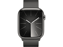 Charger l&#39;image dans la galerie, APPLE Watch Series 9 GPS + Cellular 45 mm Boîtier Stainless Steel Graphite, Bracelet Milanese Loop Graphite (MRMX3QF/A)
