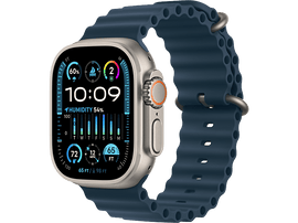 APPLE Watch Ultra 2 GPS + Cellular 49 mm Boîtier en titane, Bracelet Blue Ocean (MREG3NF/A)