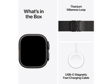 Charger l&#39;image dans la galerie, APPLE Watch Ultra 2 GPS + Cellular 49mm Black Titanium Milanese Loop Large Black Titanium
