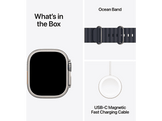 APPLE Watch Ultra 2 GPS + Cellular 49mm Navy Ocean Band Natural Titanium Smartwatch Navy Ocean