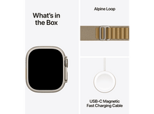 Charger l&#39;image dans la galerie, APPLE Watch Ultra 2 GPS + Cellular 49mm Tan Alpine Loop Small Natural Titanium Smartwatch Tan
