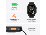 APPLE Watch Ultra 3 GPS + Cellular - 49mm Black Titanium Case - Black Ocean Band