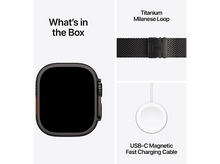 Charger l'image dans la galerie, APPLE Watch Ultra 3 GPS + Cellular - 49mm Black Titanium Case - Black Titanium Milanese Loop - Large
