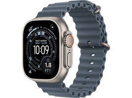 APPLE Watch Ultra 3 GPS + Cellular - 49mm Natural Titanium Case - Anchor Blue Ocean Band