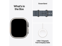 Charger l&#39;image dans la galerie, APPLE Watch Ultra 3 GPS + Cellular - 49mm Natural Titanium Case - Anchor Blue Ocean Band
