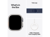 APPLE Watch Ultra 3 GPS + Cellular - 49mm Natural Titanium Case - Blue/Bright Blue Trail Loop - S/M