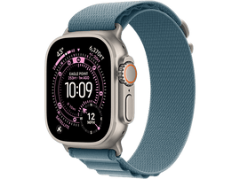 APPLE Watch Ultra 3 GPS + Cellular - 49mm Natural Titanium Case - Light Blue Alpine Loop - Medium