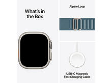 Charger l&#39;image dans la galerie, APPLE Watch Ultra 3 GPS + Cellular - 49mm Natural Titanium Case - Light Blue Alpine Loop - Medium
