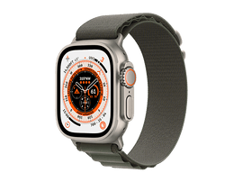 APPLE Watch Ultra GPS + Cellular 49 mm Boîtier en titane, Bracelet Boucle Alpine Vert M (MQFN3NF/A)