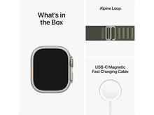 Charger l&#39;image dans la galerie, APPLE Watch Ultra GPS + Cellular 49 mm Boîtier en titane, Bracelet Boucle Alpine Vert M (MQFN3NF/A)
