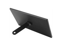 Charger l&#39;image dans la galerie, Moniteur noir avec support, vu sous un angle.
